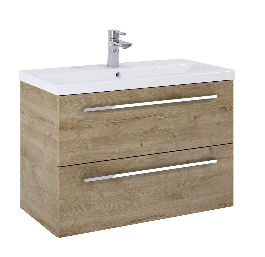 Elita Kwadro Plus skříňka 79.6x39.6x53 cm závěsná pod umyvadlo dub 168958