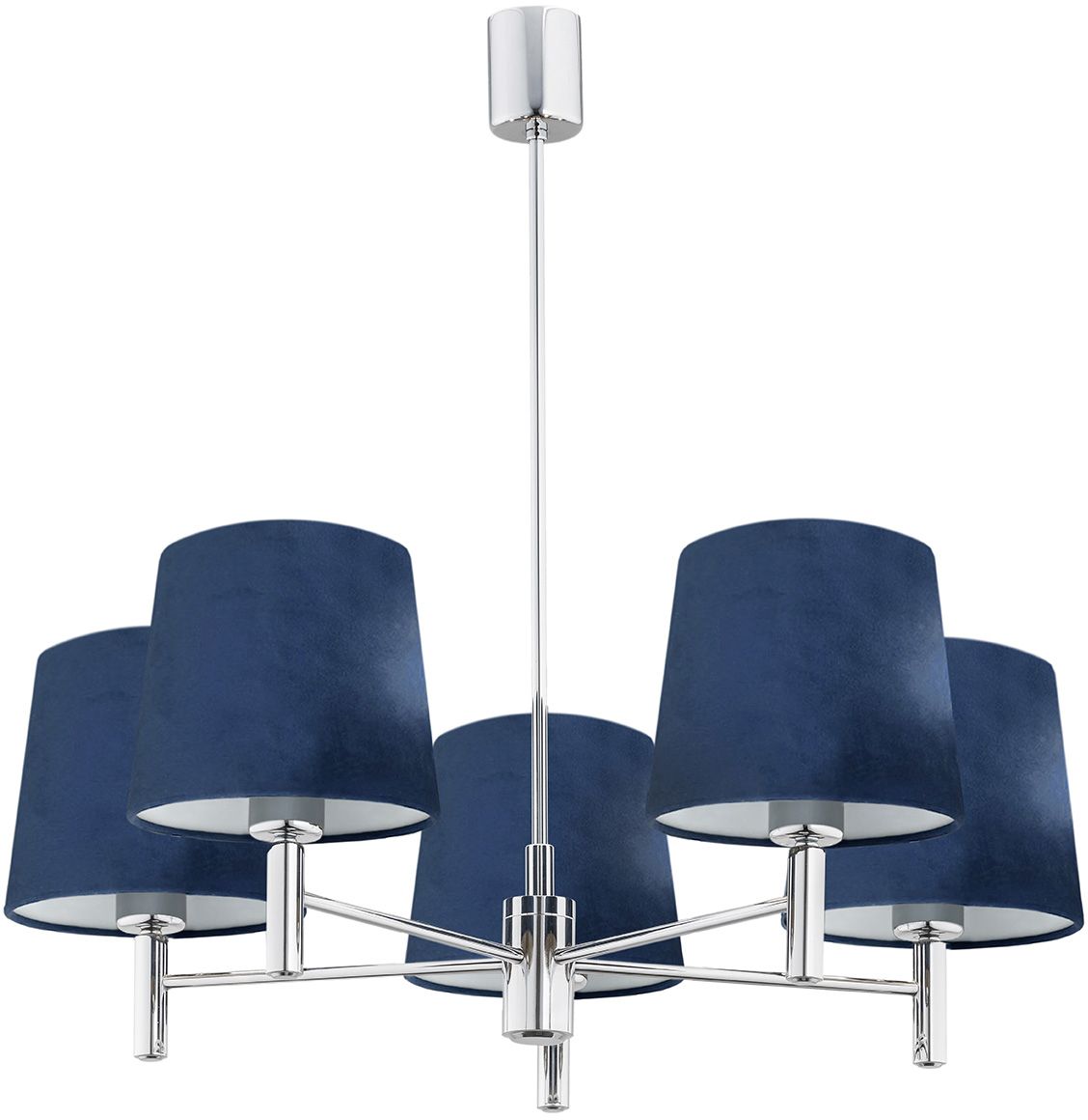 Argon Bolzano závěsné svítidlo 5x15 W chrom-tmavě modrá 2074