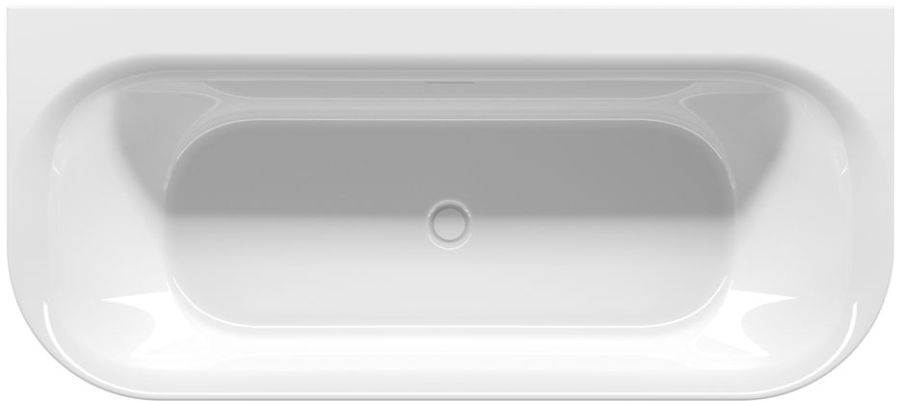 Riho Devotion Back2Wall vana ke stěně 180x80 cm oválná bílá B096001005