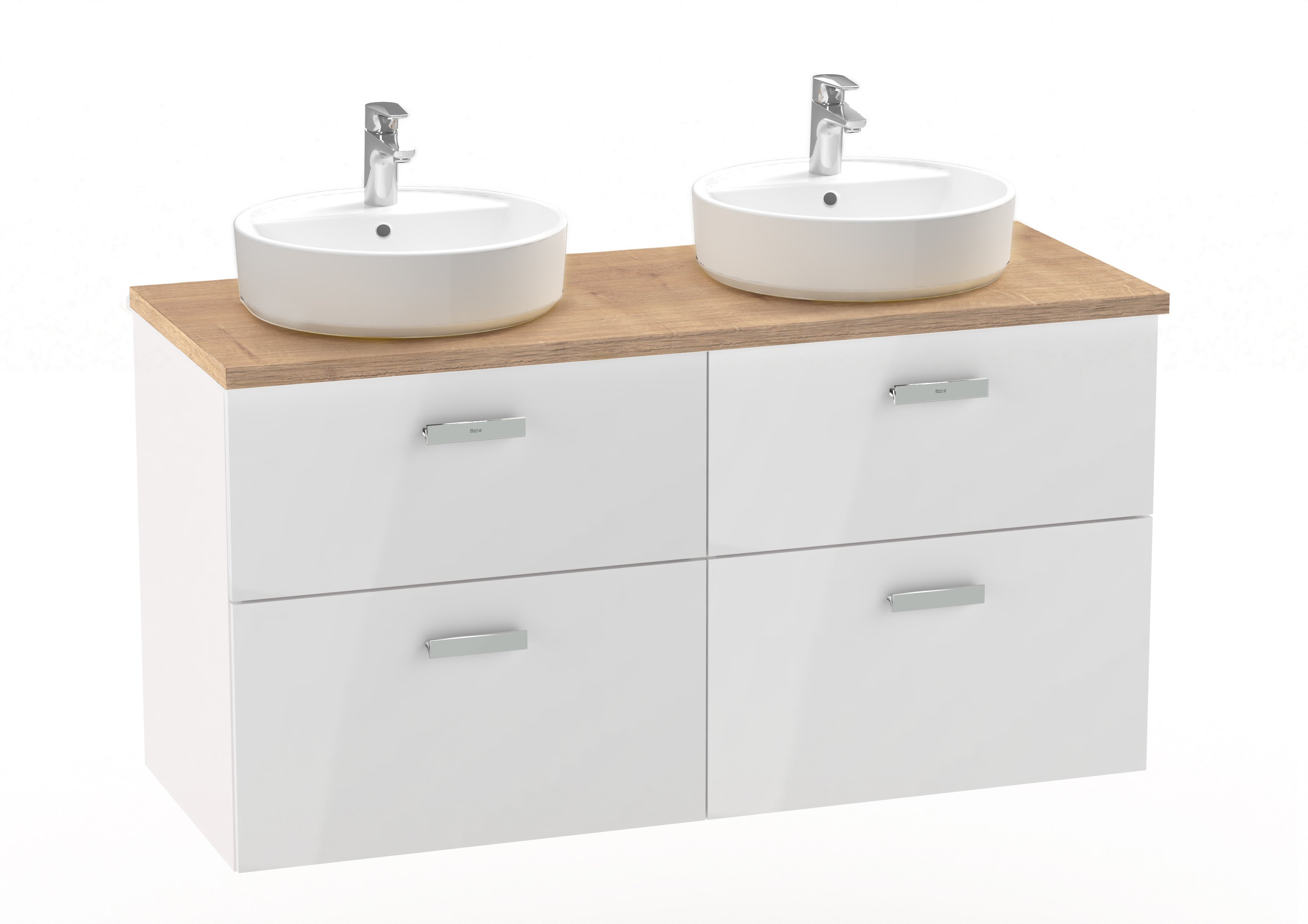 Roca Victoria Pro skříňka s deskou 119x46x56.5 cm závěsná pod umyvadlo bílá A851901806