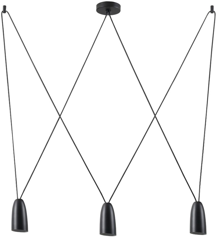 MaxLight Sistema závěsné svítidlo 3x40 W černá P0399