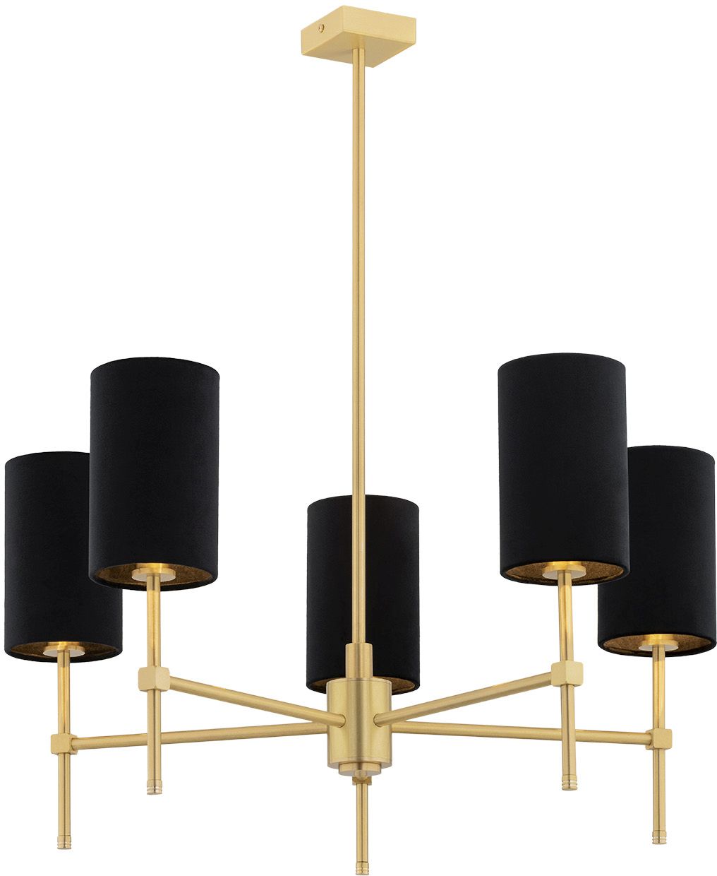 Argon Abruzzo stropní světlo 5x7 W černá-mosaz 2135