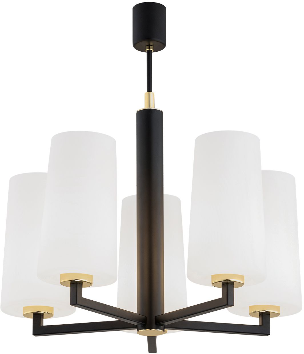 Argon Camelot Plus závěsné svítidlo 5x15 W černá-mosaz-opálová 2114