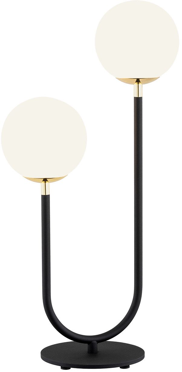 Argon Ferrone stolní lampa 2x7 W černá-mosaz-opálová 7072