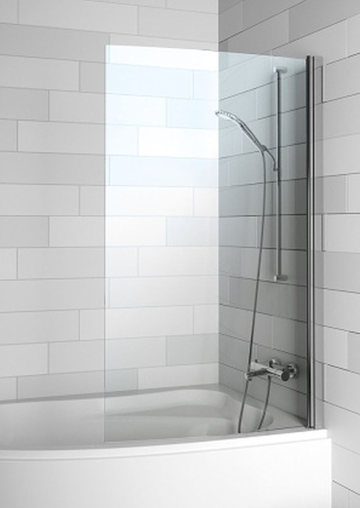 Riho Novik vanová zástěna 90 cm jednodílný chrom lesk/čiré sklo G003039120