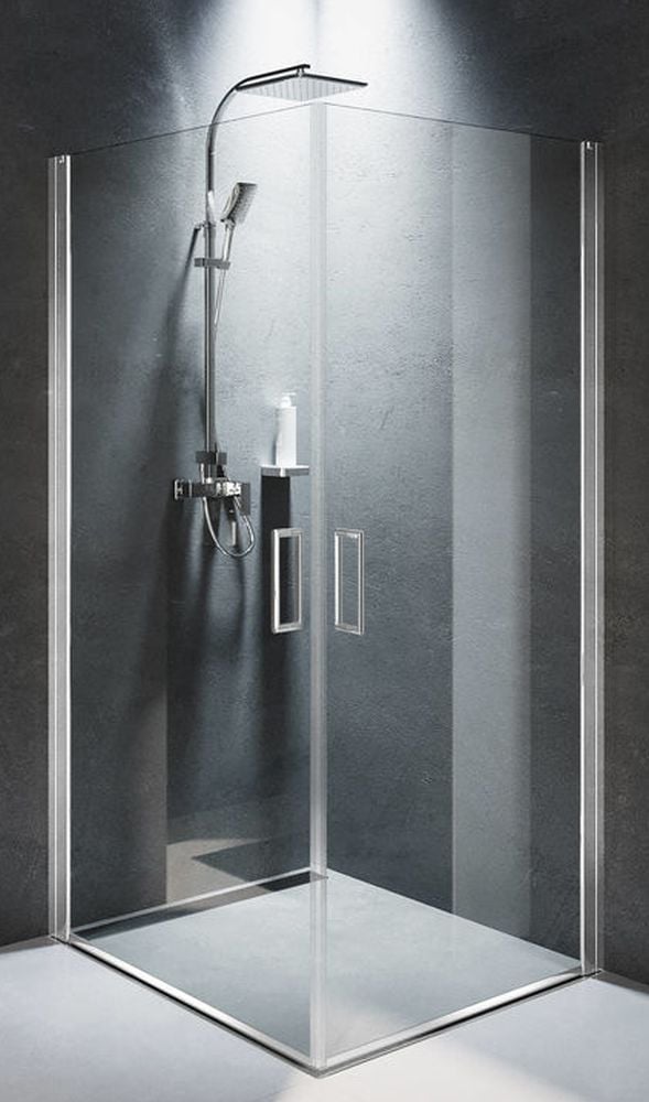 Riho Novik sprchový kout 90x80 cm obdélníkový chrom lesk/průhledné sklo G003022120