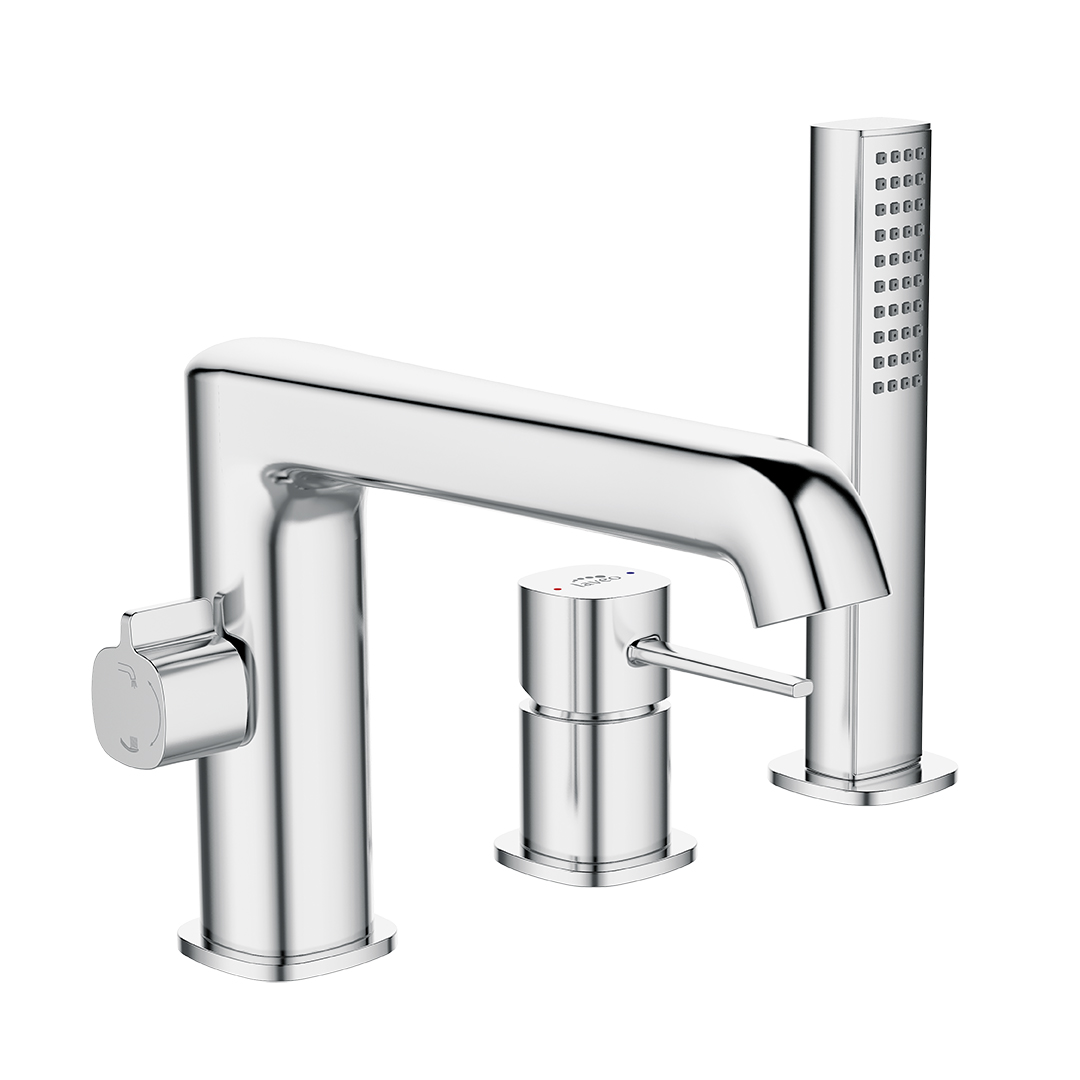 Laveo Pola vanová baterie na vanu chrom BAP013D