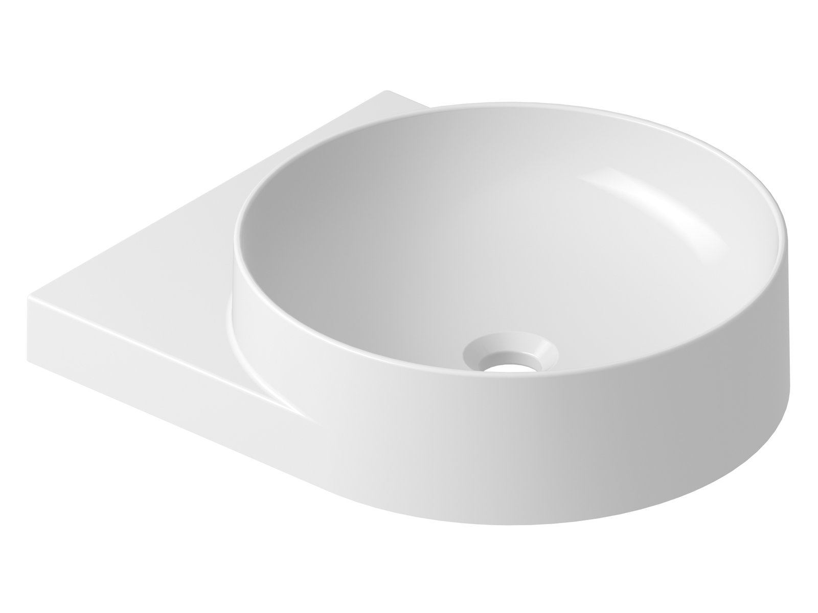 Ravak Yard umyvadlo 50x40.5 cm kulatý klasický-nábytkový bílá XJX01240002