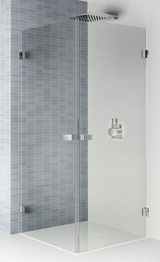 Riho Scandic sprchový kout 80x80 cm čtvercový černá matný/průhledné sklo G001101121