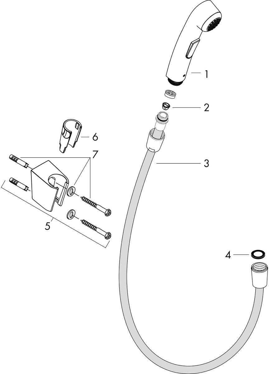 Hansgrohe Bidette sprchová hadice 92212000