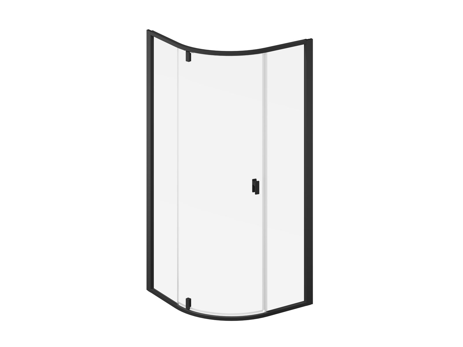 Ravak Nexty sprchový kout 80x80 cm půlkulatá černá matný/průhledné sklo 3O644300Z1