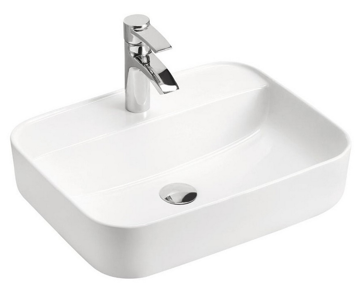 Comad Magic 2 umyvadlo 50x40 cm obdélníkový na pult bílá UM-6289MAGIC50DP