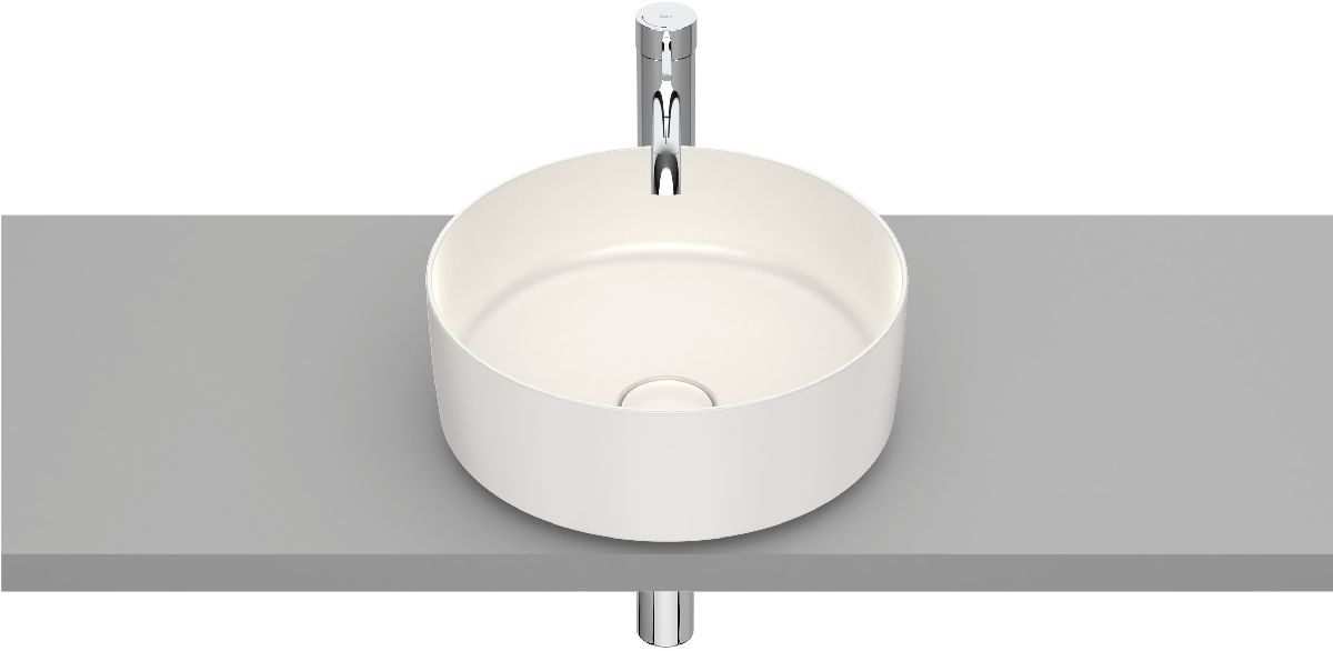 Roca Inspira umyvadlo 37x37 cm kulatý na pult hnědá/béžová A327523650