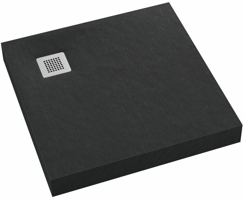 Schedpol New Horizons Black Stone čtvercová sprchová vanička 100x100 cm černá 3.3302/C/ST-M2