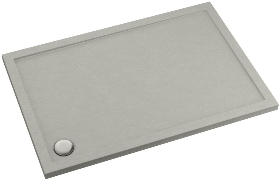 Schedpol Caspar New Cement Stone obdélníková sprchová vanička se sifonem 100x80 cm cement 3.2336/CT/ST