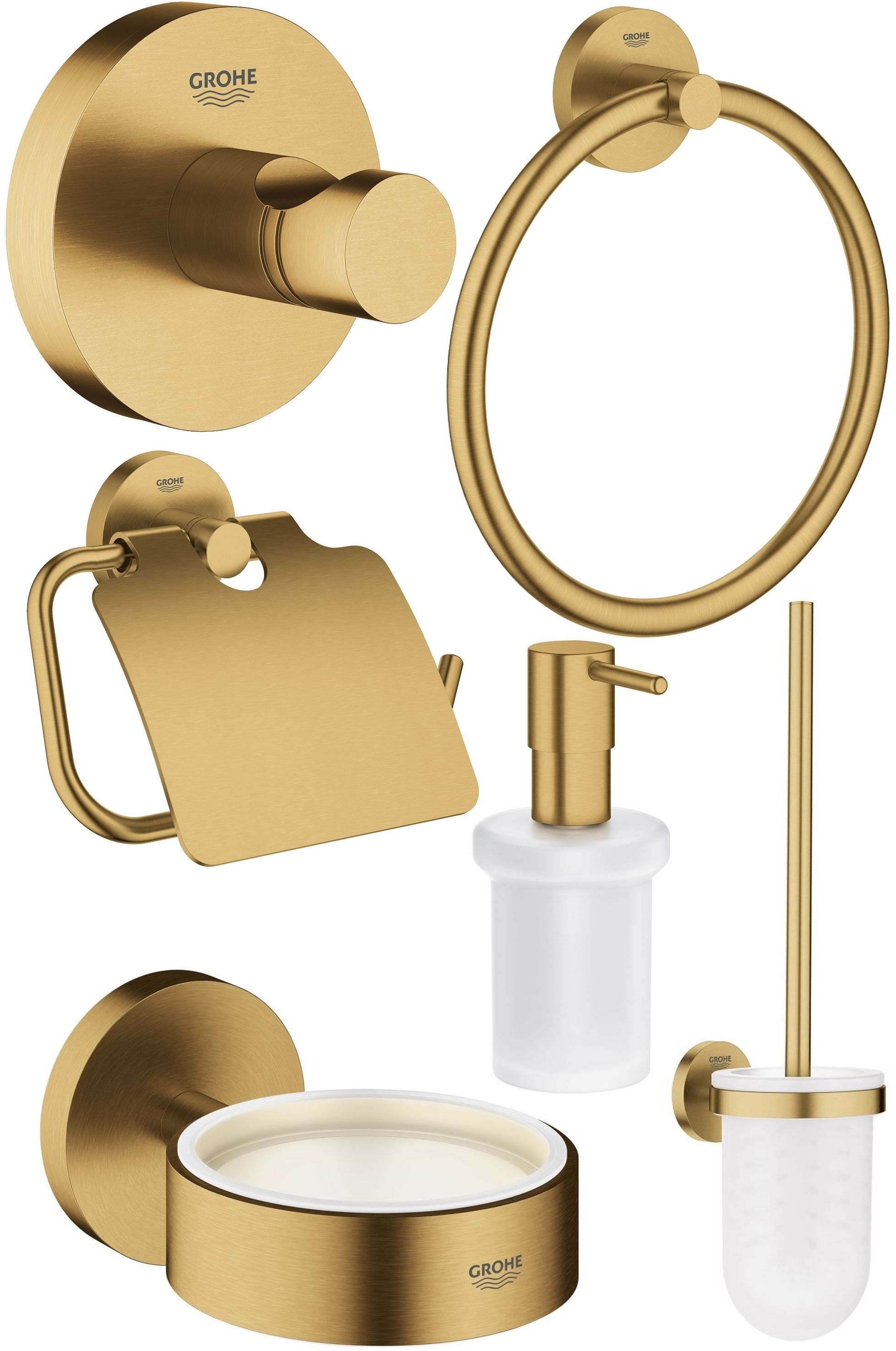 Sada záchodová štětka Grohe Essentials 40374GN1, držák na toaletní papír Grohe Essentials 40367GN1, 40369GN1, 40365GN1, 40394GN1, 40364GN1