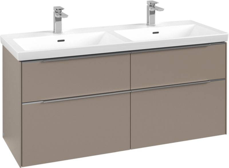 Villeroy & Boch Subway 3.0 skříňka 127.2x46.2x57.6 cm pod umyvadlo závěsná šedá C568L0VM