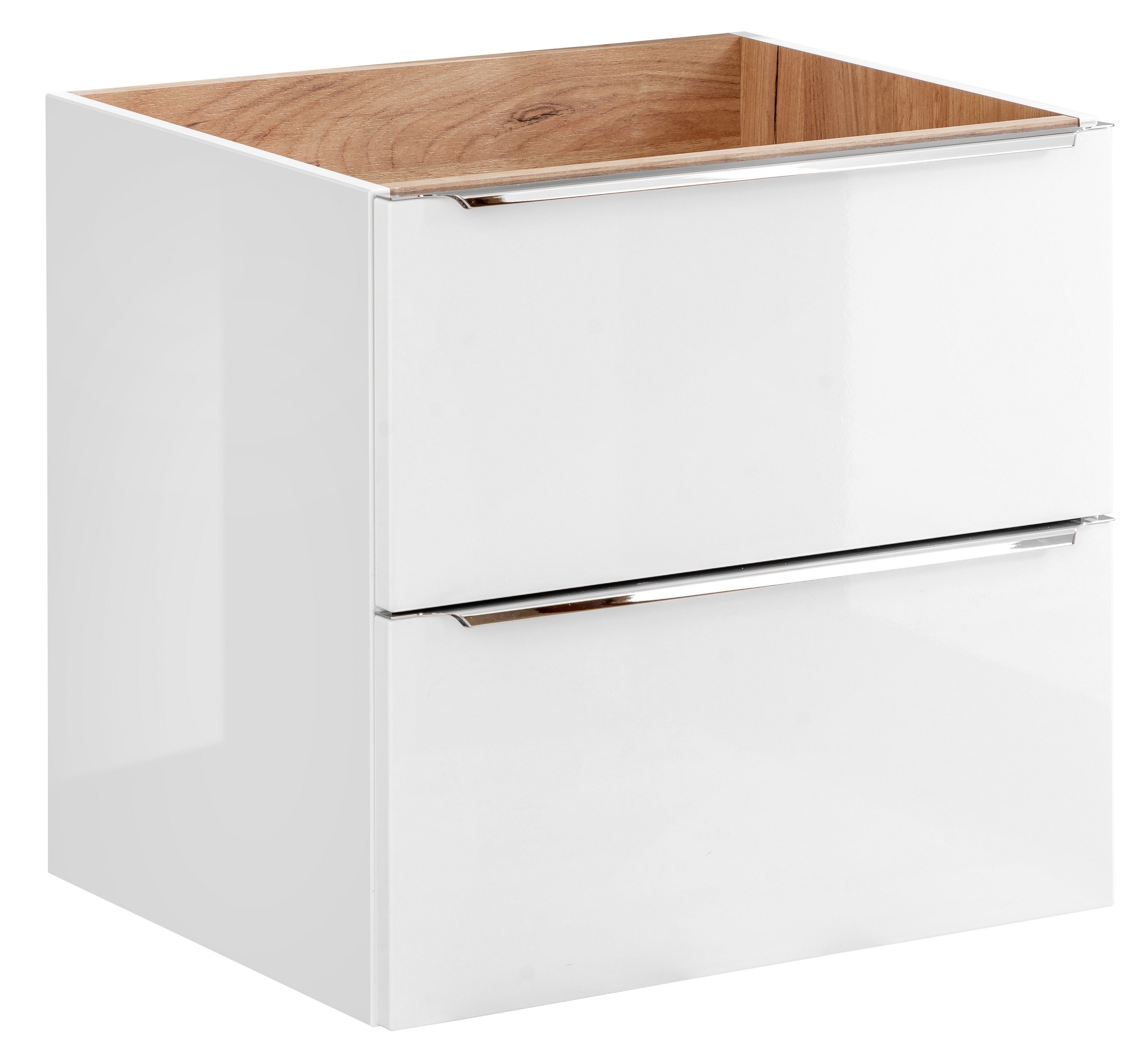 Comad Capri White skříňka 60x46x57 cm pod umyvadlo závěsná bílá-dub CAPRIWHITE820BFSC