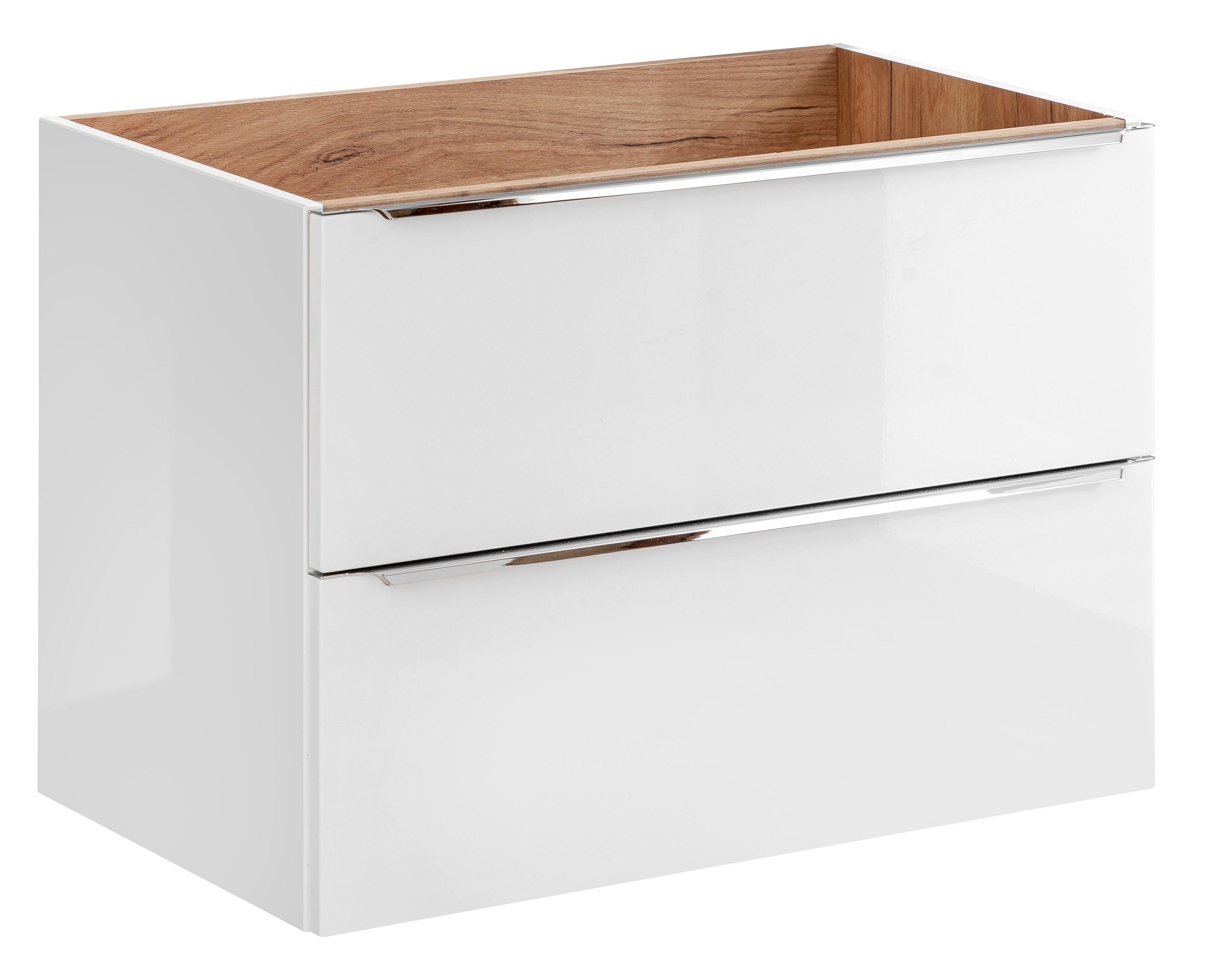 Comad Capri White skříňka 80x46x57 cm pod umyvadlo závěsná bílá-dub CAPRI WHITE 821B FSC