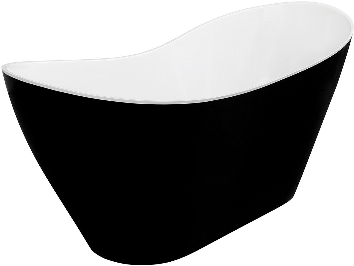Besco Viya volně stojící vana 160x70 cm oválná dvoubarevná #WMMC-160VKB