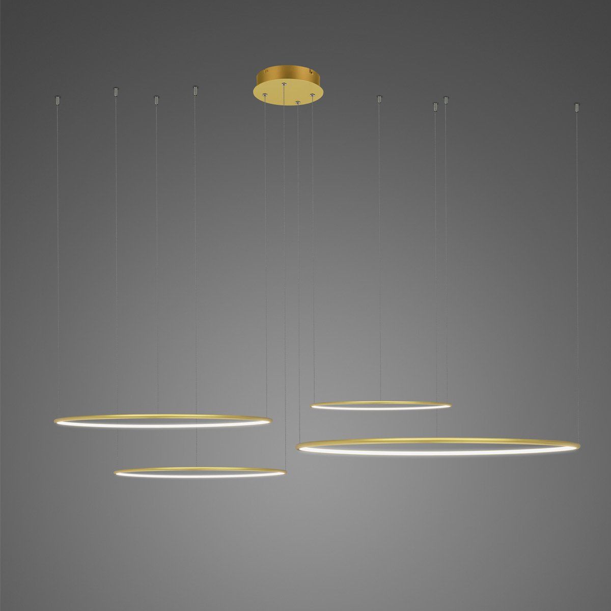 Altavola Design Ledowe Okręgi závěsné svítidlo 4x106 W zlatá LA084/CO4_100_in_3k_gold