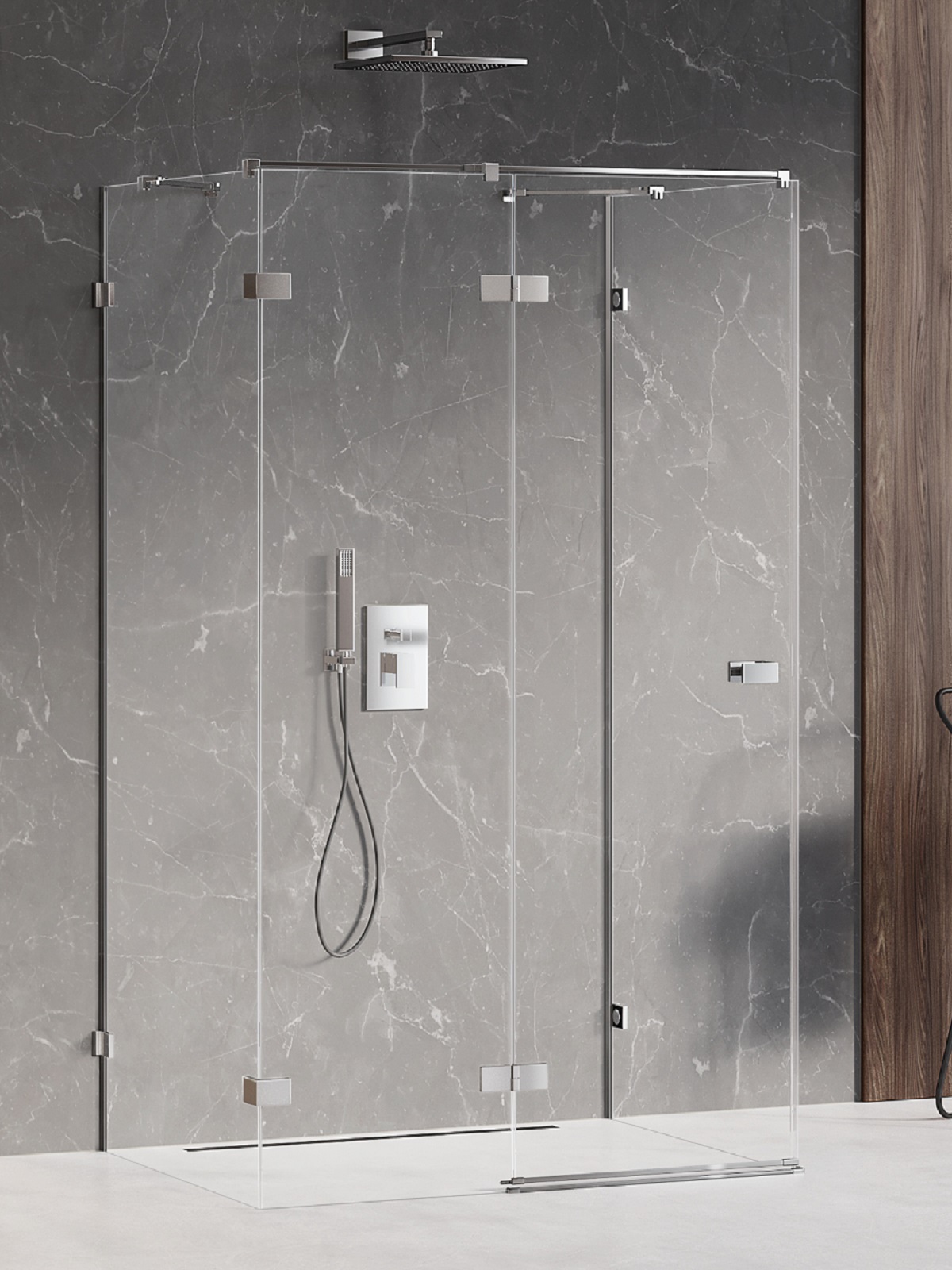 New Trendy Avexa sprchový kout 120x80 cm obdélníkový chrom lesk/průhledné sklo EXK-2448