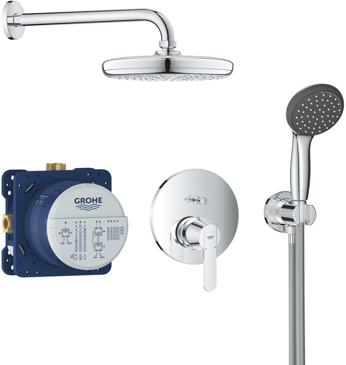 Grohe Vitalio Start Shower System sprchová sada pod omítku ano StarLight Chrome 25220001