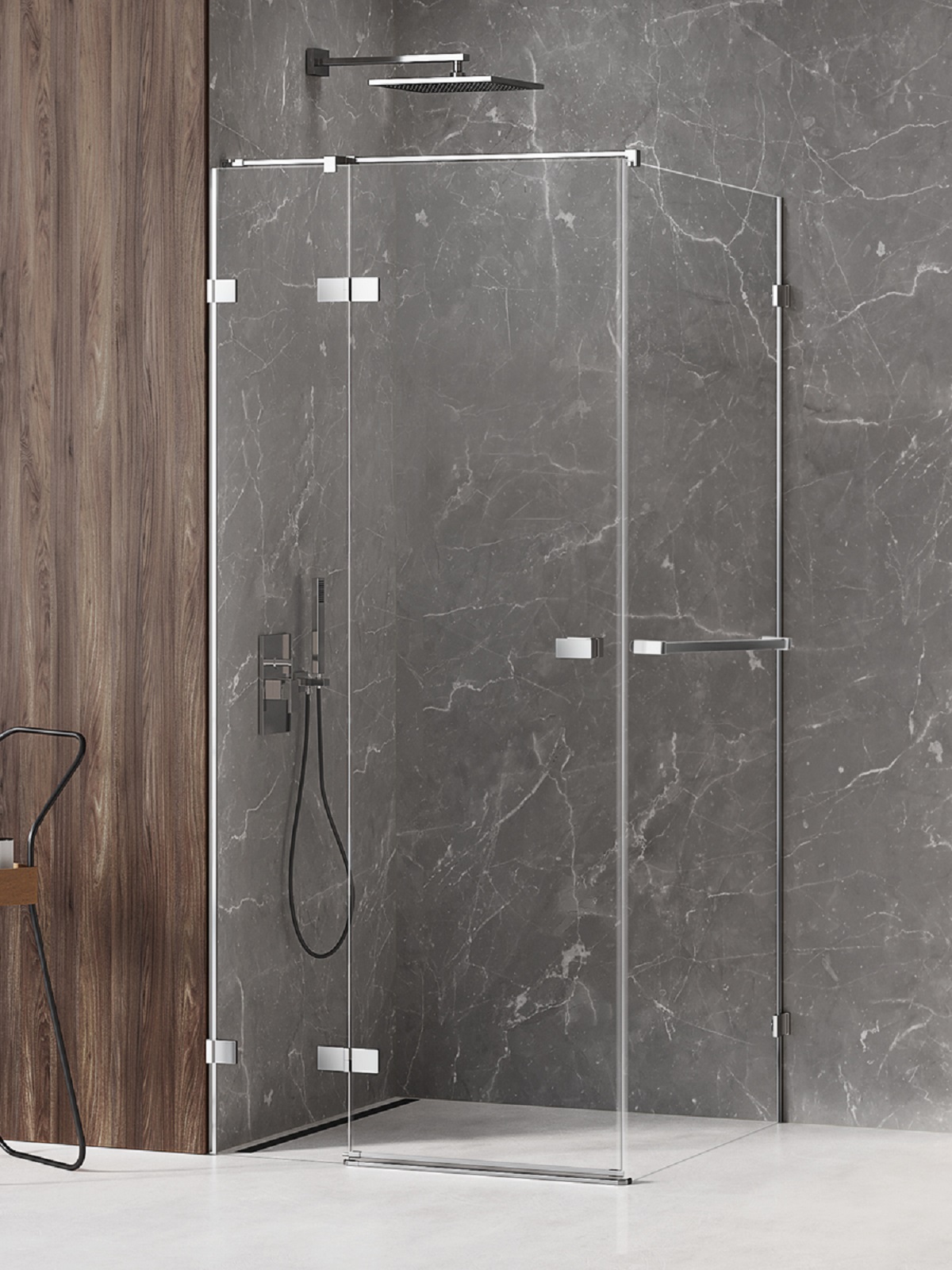New Trendy Avexa sprchový kout 110x100 cm obdélníkový chrom lesk/průhledné sklo EXK-2404