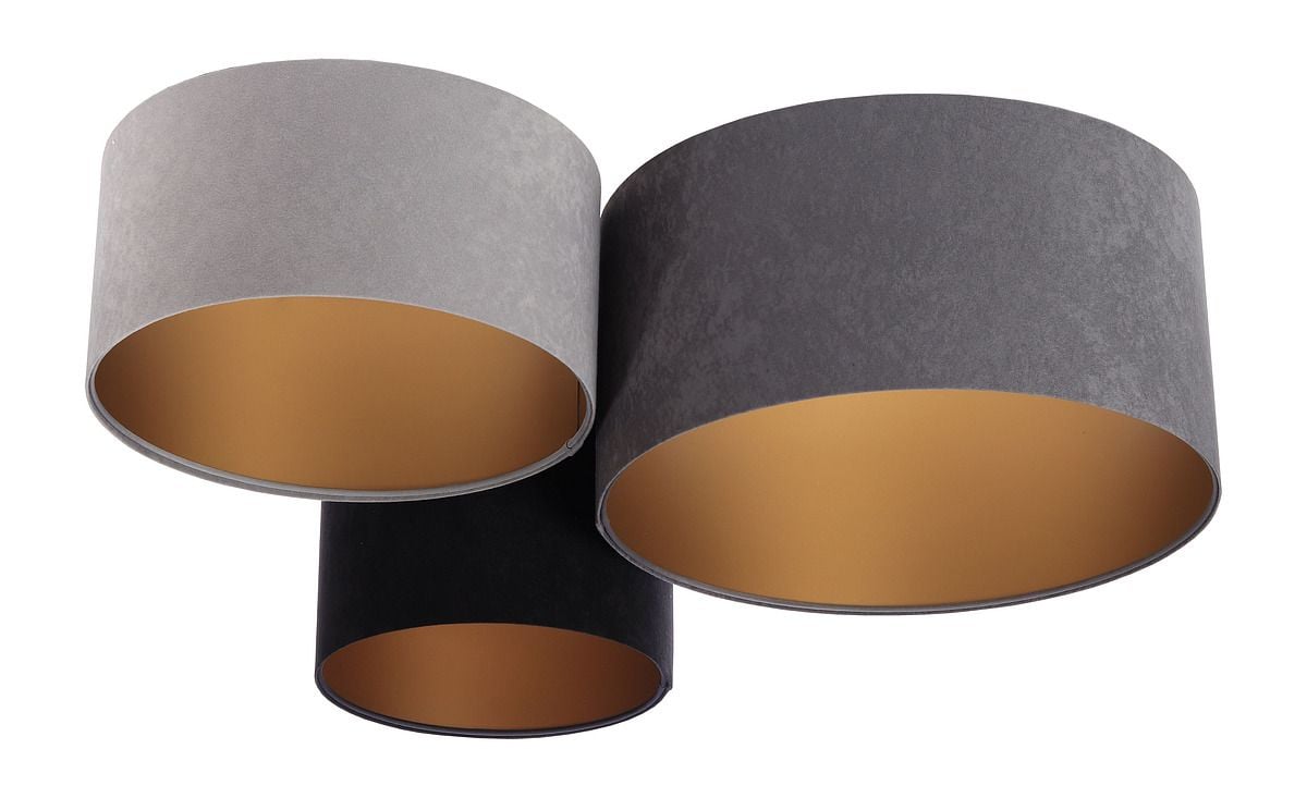 BPS Koncept Plafoniady nástěnné svítidlo 3x60 W černá-zlatá-šedá-tmavomodrá 080-03-053