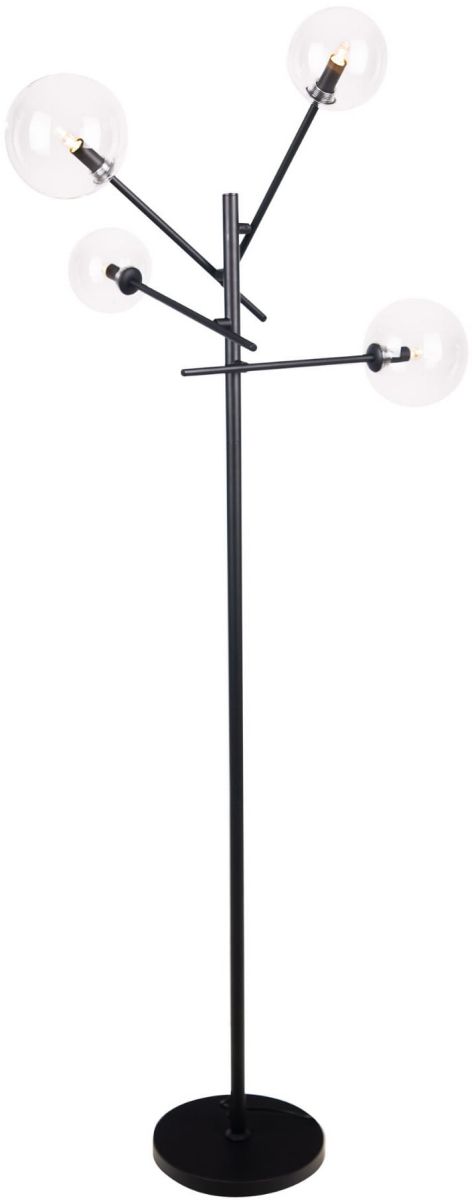 MaxLight Lollipop stojací lampa 4x40 W černá-průhledná F0051