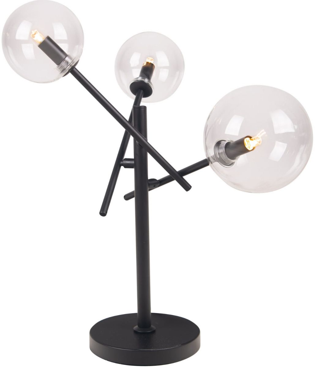 MaxLight Lollipop stolní lampa 3x40 W černá-průhledná T0043