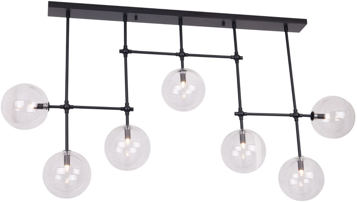 MaxLight Lollipop stropní světlo více než 6x40 W černá-průhledná P0396