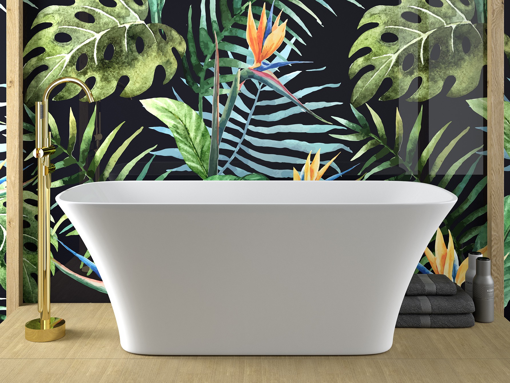 Besco Assos volně stojící vana 160x70 cm obdélníková bílá #WMMB-160-AGR