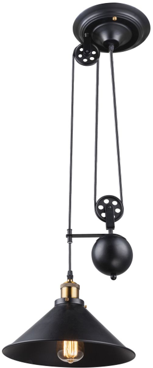 Globo Lighting Lenius závěsné svítidlo 1x60 W černá-zlatá 15053