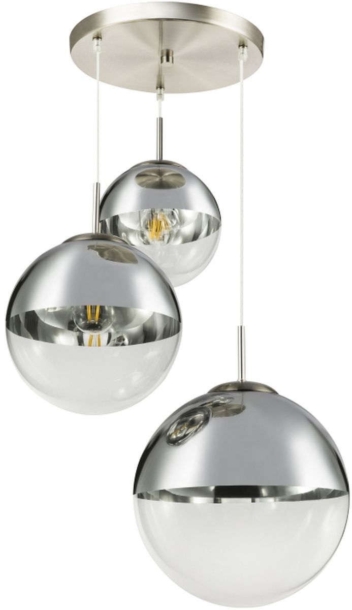 Globo Lighting Varus závěsné svítidlo 3x40 W chrom-průhledná 15851-3