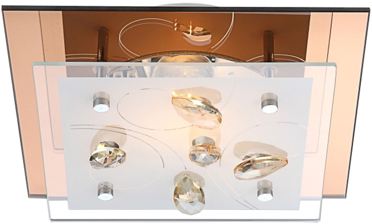 Globo Lighting Ayana stropní světlo 1x40 W bílá-zlatá-opálová 40412
