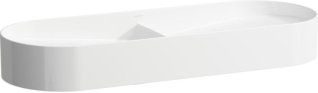 Laufen Sonar umyvadlo 100x37 cm polokulatý na pult-dvojitý bílá H8123484001121