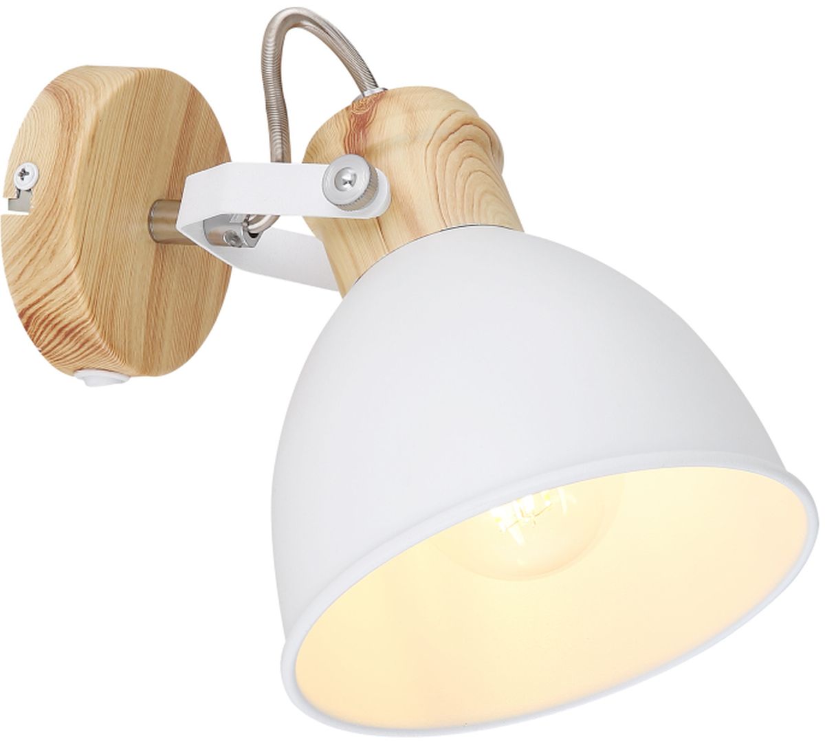 Globo Lighting Wiho nástěnné svítidlo 1x40 W bílá-dřevo 54018-1