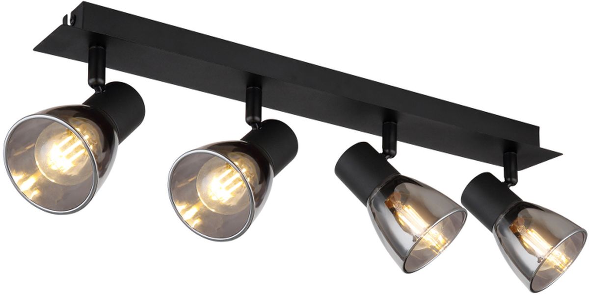 Globo Lighting Claude stropní světlo 4x40 W černá-kouřová 54307-4
