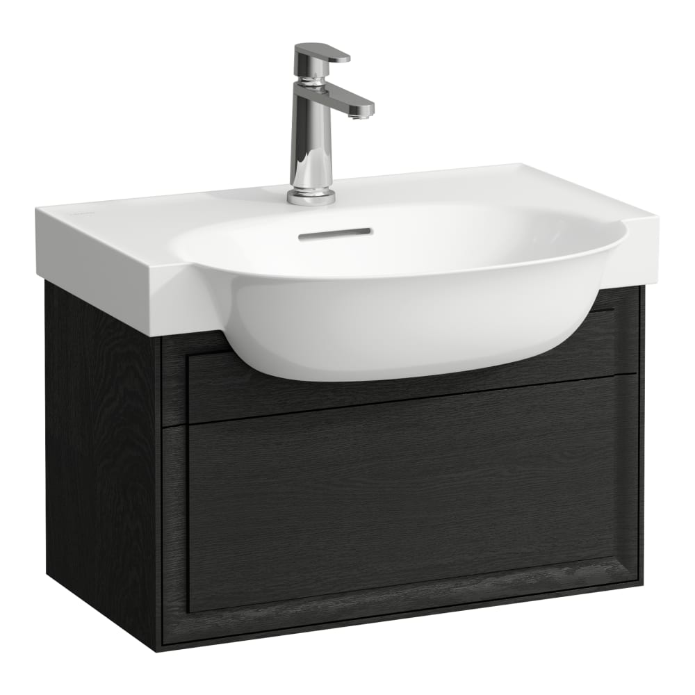 Laufen The New Classic skříňka 57.7x31.6x34.4 cm pod umyvadlo závěsná černá-dub H4060310856281