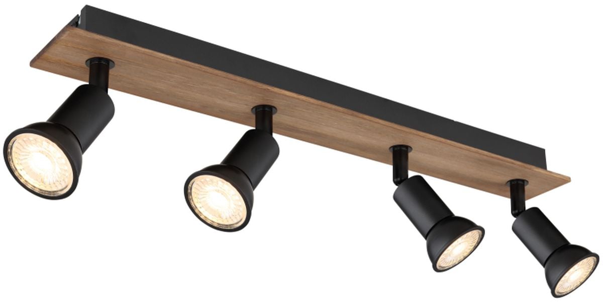 Globo Lighting Drew stropní světlo 4x35 W černá-dřevo 57998-4W