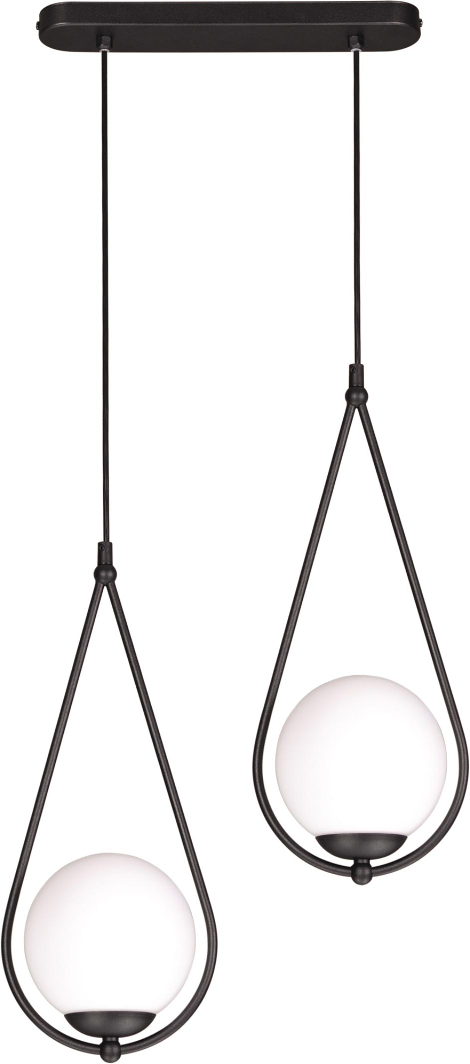 Kaja Neve Black závěsné svítidlo 2x40 W černá K-4771