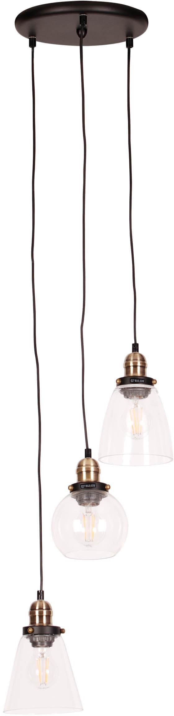 Kaja Samanta závěsné svítidlo 3x40 W černá K-8036B-3