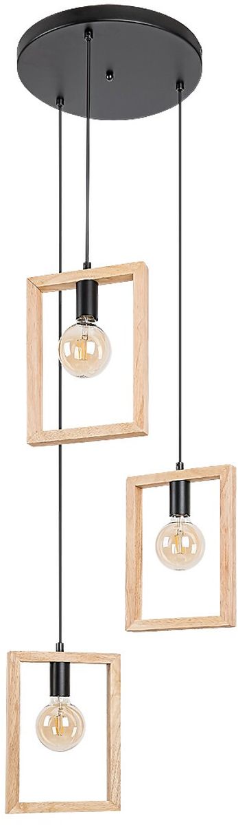 Rabalux Indigo závěsné svítidlo 3x40 W černá-dřevo 2293