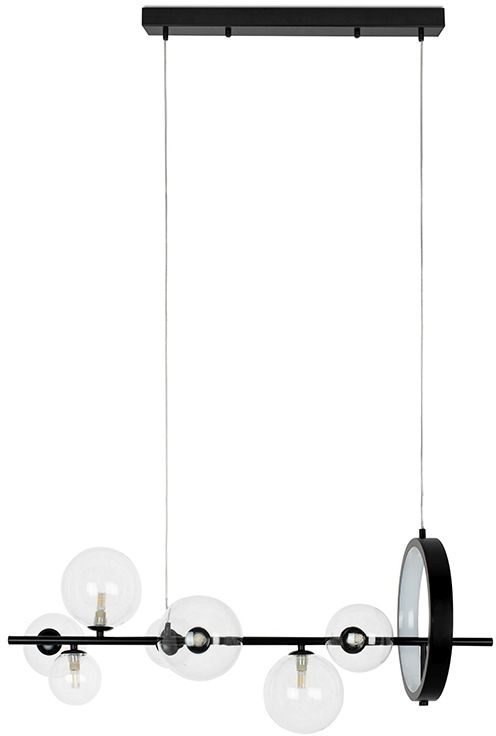 Moosee Alure Line závěsné svítidlo x5 W černá-průhledná MSE010100285