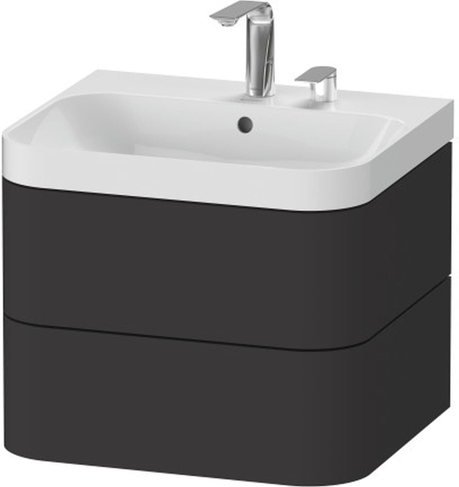 Duravit Happy D.2 umyvadla se skříňkou 57.5 cm grafit HP4345O8080