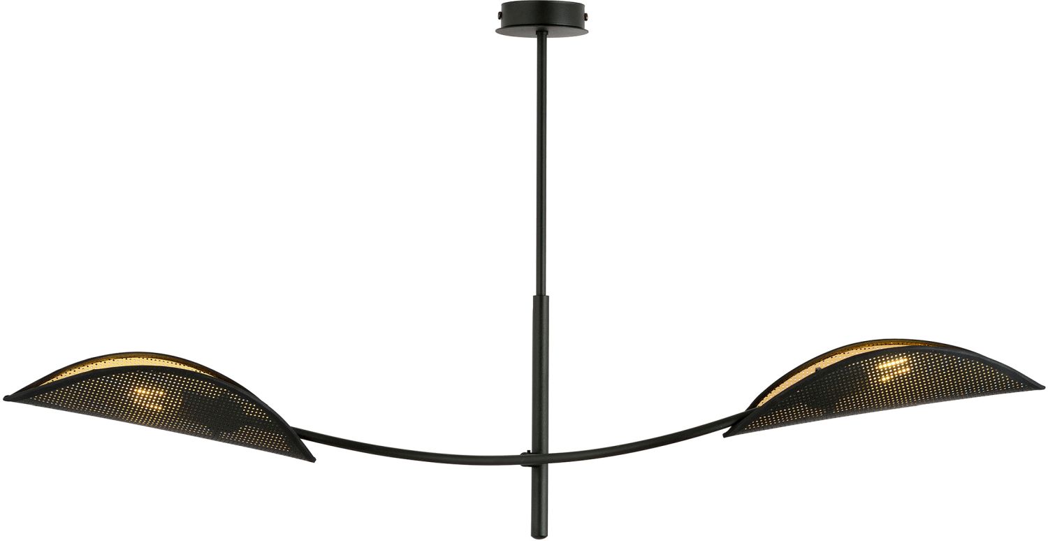 Emibig Lotus stropní světlo 2x10 W černá-zlatá 1106/2
