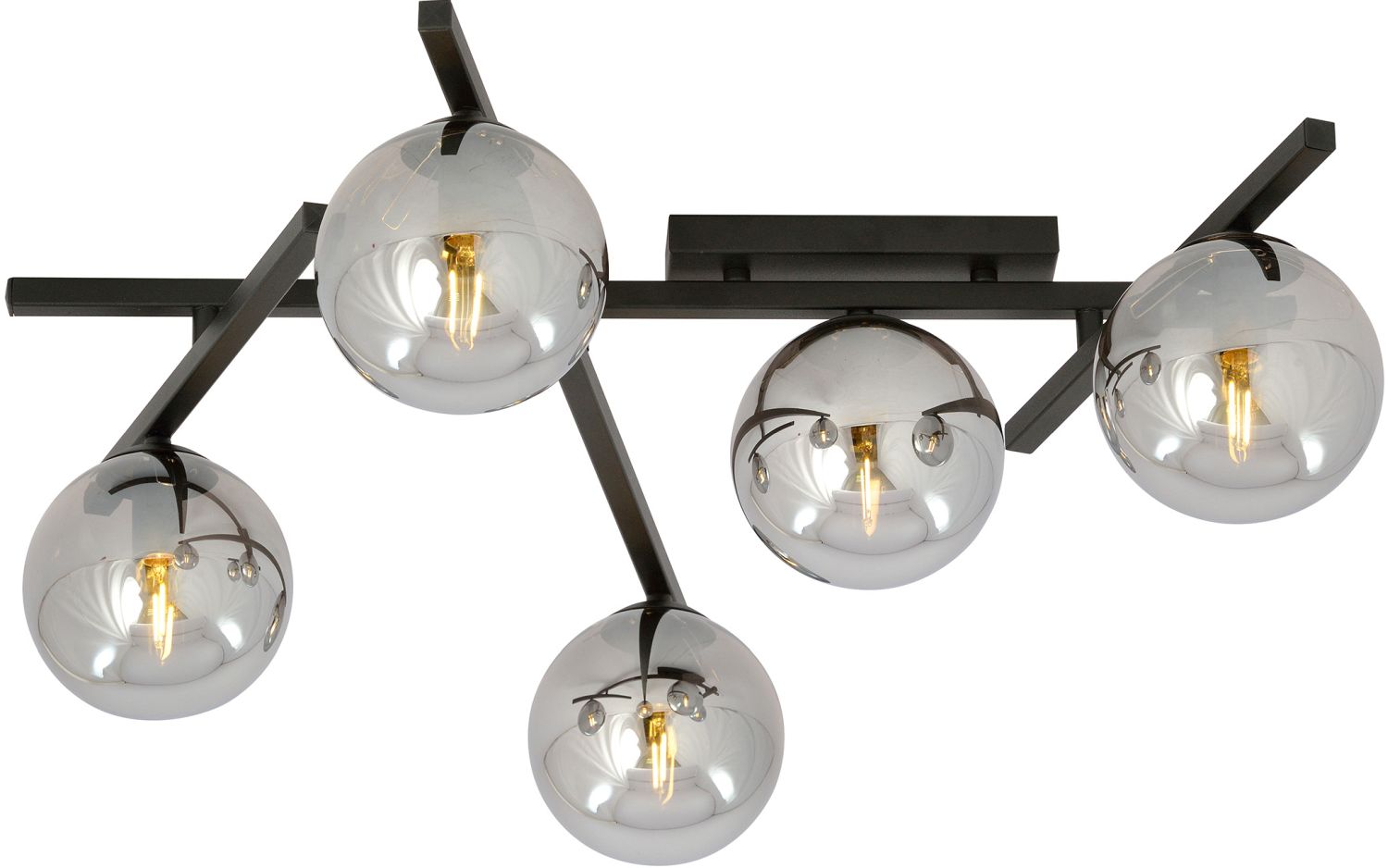 Emibig Smart stropní světlo 5x10 W černá-grafitová 1104/5