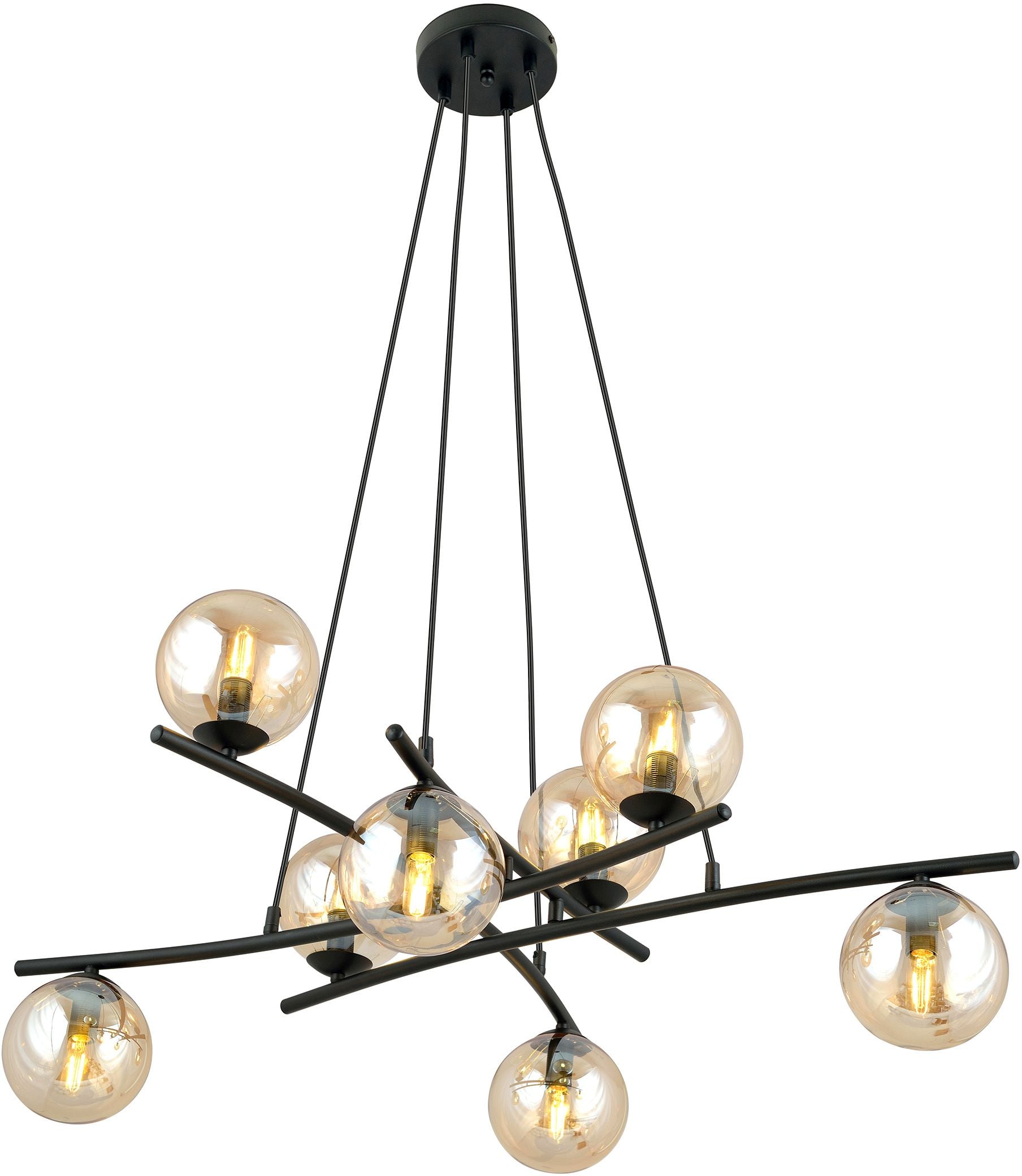 Emibig Essa závěsné svítidlo x10 W černá 1204/8