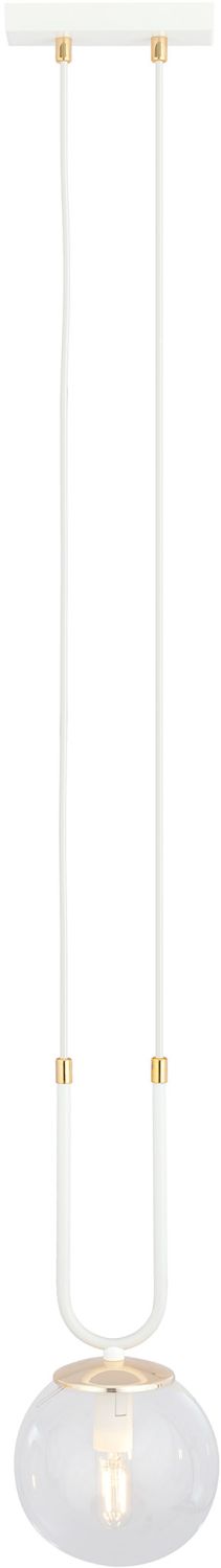 Emibig Glam závěsné svítidlo 1x10 W bílá-průhledná 1116/1